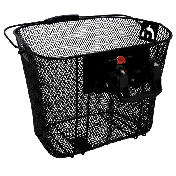 FISCHER Fahrrad-Lenkerkorb mit Schnellbefestigung, schwarz