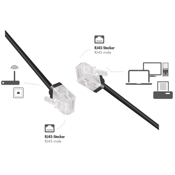 LogiLink Slim High-Flex Patchkabel, Kat. 6A, U UTP, 1,0 m