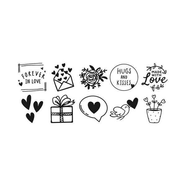 trodat Motivstempel-Set "Switch" - Liebesbotschaften