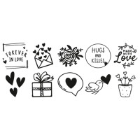 trodat Motivstempel-Set "Switch" - Liebesbotschaften