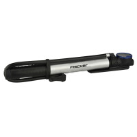 FISCHER Mini-Fahrrad-Standpumpe 2in1, für alle Ventile