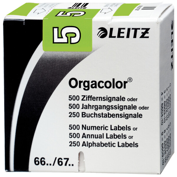 LEITZ Ziffernsignal Orgacolor "3", auf Rolle, hellblau