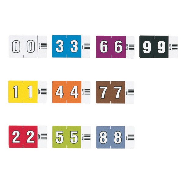 LEITZ Ziffernsignal Orgacolor "3", auf Rolle, hellblau