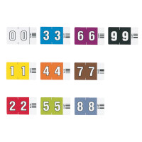 LEITZ Ziffernsignal Orgacolor "3", auf Rolle, hellblau
