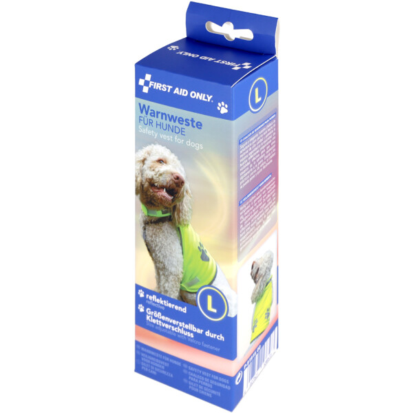 FIRST AID ONLY Hunde-Warnweste mit Pfoten-Print, gelb, L