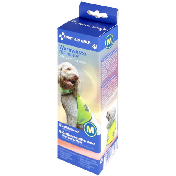 FIRST AID ONLY Hunde-Warnweste mit Pfoten-Print, gelb, L