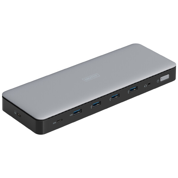 DIGITUS Docking Station, USB-C, 13-Port, grau schwarz