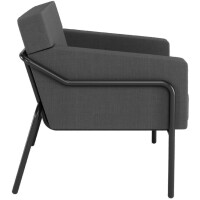 PAPERFLOW Besuchersessel MEDSO T L, Stoff, anthrazit