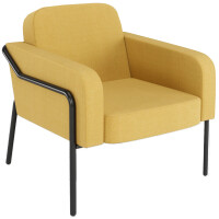 PAPERFLOW Besuchersessel MEDSO RUND L, Stoff, grau