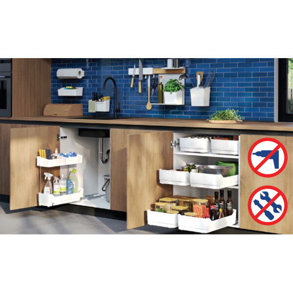 tesa KITCHEN Schrankauszug SIDE PULL-OUT, weiß