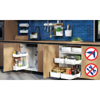 tesa KITCHEN Schrankauszug BOTTOM PULL-OUT, weiß