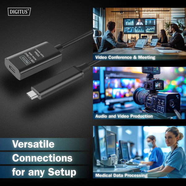 DIGITUS USB 3.2 Gen1 Aktives Verlängerungskabel, 5,0 m