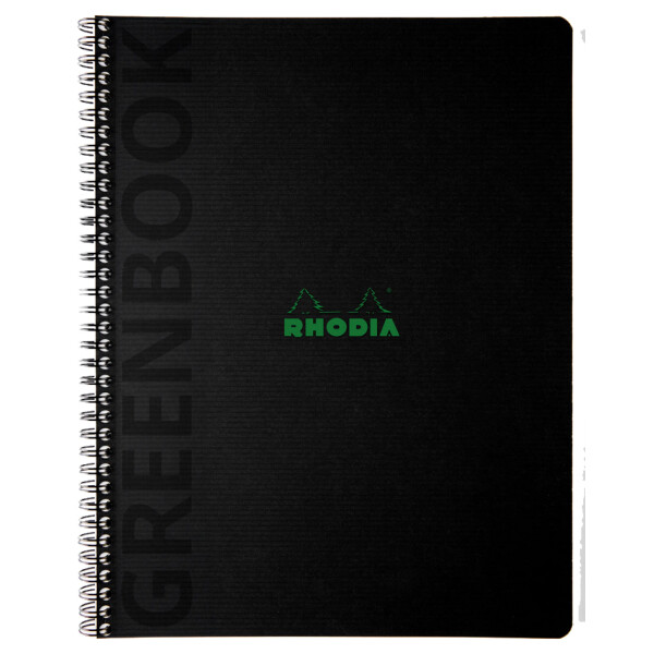 RHODIA Collegeblock GREENBOOK, DIN A4+, kariert, schwarz
