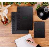 RHODIA Collegeblock GREENBOOK, DIN A4+, kariert, schwarz