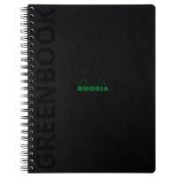 RHODIA Collegeblock GREENBOOK, DIN A4+, kariert, schwarz
