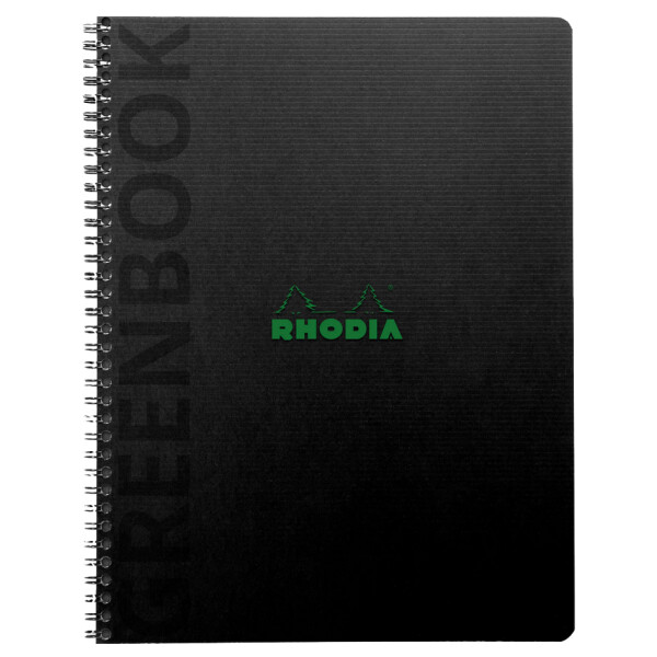 RHODIA Collegeblock GREENBOOK, DIN A5+, kariert, schwarz