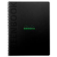 RHODIA Collegeblock GREENBOOK, DIN A5+, kariert, schwarz