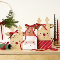 folia Weihnachts-Geschenktüten-Bastelset "Santa...