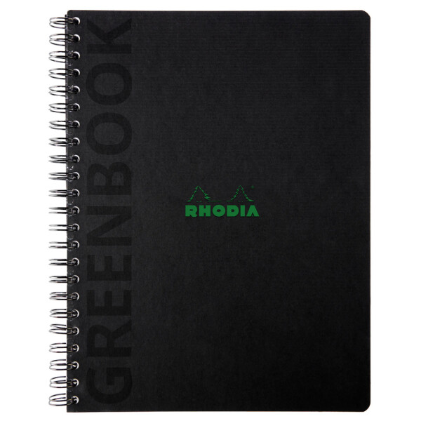 RHODIA Collegeblock GREENBOOK, DIN A4+, liniert, schwarz