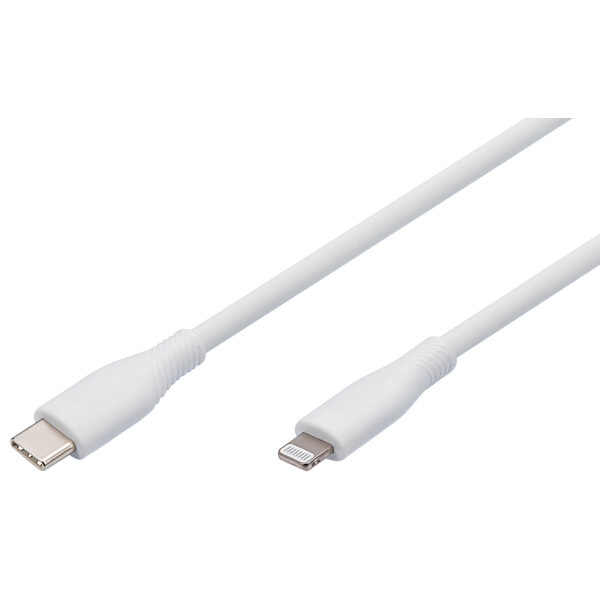DIGITUS Silikon-Anschlusskabel, USB-C - Lightning, 1,0 m