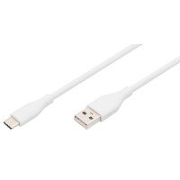 DIGITUS USB 2.0 Silikon-Anschlusskabel, USB-C - USB-A, 0,5 m