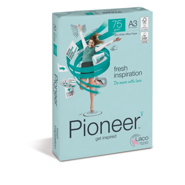PIONEER fresh inspiration Premiumpapier hochwei&szlig; A3 75g - 1 Palette (50.000 Blatt)