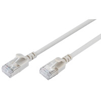 DIGITUS Slim Patchkabel, Kat. 6A, F FTP, grau, 0,5 m