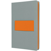 sigel Notizbuch Linescape, DIN A5, kariert, grau neonorange