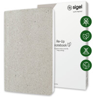 sigel Notizbuch Re-Up, DIN A5, kariert, kalkweiß