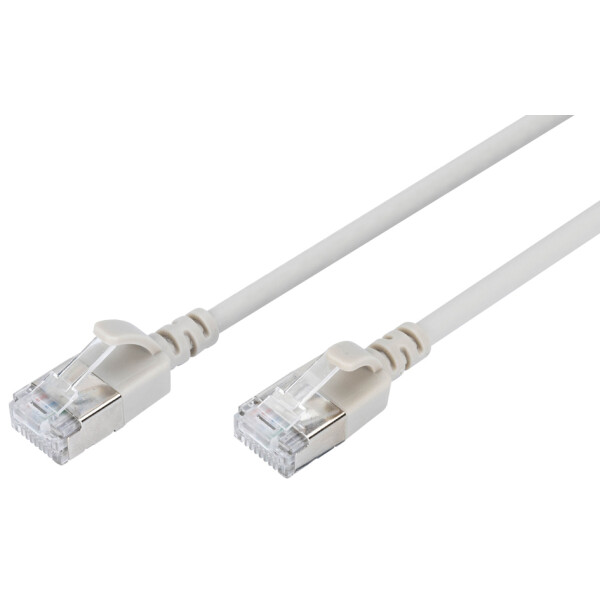DIGITUS Slim Patchkabel, Kat. 6A, F FTP, grau, 2,0 m