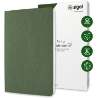 sigel Notizbuch Re-Up, DIN A5, kariert, rot