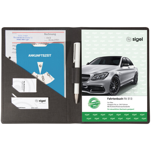 sigel Einband für Formularbuch, DIN A4, PU, anthrazit