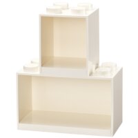 LEGO Bausteinregal-Set BRICK SHELF, 2-teilig, grau