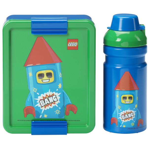 LEGO Trinkflasche + Brotdose LUNCH SET CITY, blau