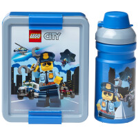 LEGO Trinkflasche + Brotdose LUNCH SET CITY, blau