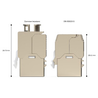 DIGITUS Kompaktgehäuse Keystone Modul, Kat.6A,...