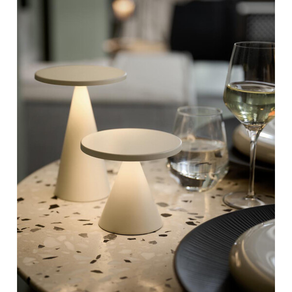 APS Akku LED-Tischleuchte CONE, wei&szlig;