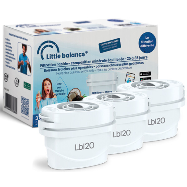 Little balance Wasserfilter-Karaffe Claire + 6 Kartuschen