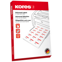 Kores Universal-Etiketten, 70 x 33,9 mm, weiß, 100...