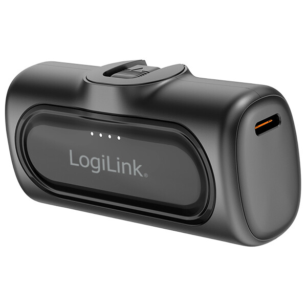 LogiLink Powerbank, 5.000 mAh, 2x USB-C, schwarz