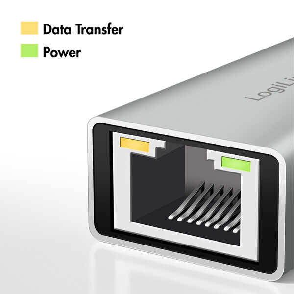 LogiLink USB-C - Gigabit Ethernet-Adapter, grau