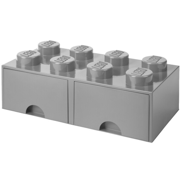 LEGO Schubladenbox STORAGE BRICK DRAWER 8, 2 Schübe, grau