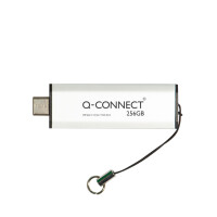 Q-Connect USB Stick 3.2 Gen 1 inkl. URA, 256 GB, silber...