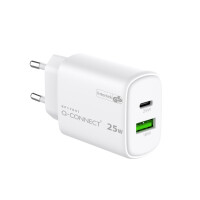 Q-CONNECT GaN-Ladegerät 25W, 1x USB-A und 1x USB-c,...