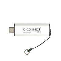 Q-Connect USB Stick 3.2 Gen 1 inkl. URA, 16 GB, silber...