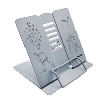 DONAU Leseständer Bücher, Metall, grau 4120100-07