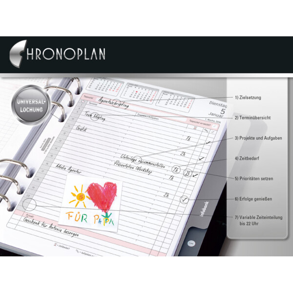 CHRONOPLAN Monatsplan Midi 2027, 9,6 x 17,2 cm, 1M 1S 50507