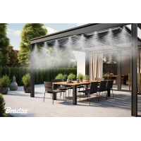 Bradas Garten-Sprühnebel-Set WHITE LINE, 8 m
