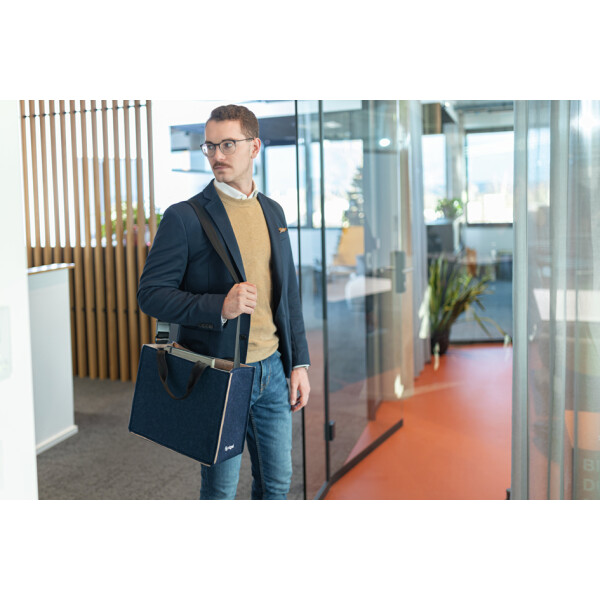 sigel Business-Filztasche Desk Sharing Bag Bicolor M, braun