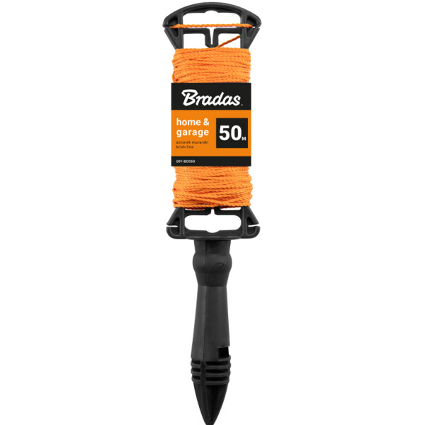 Bradas Maurerschnur auf Spule, orange, 50 m